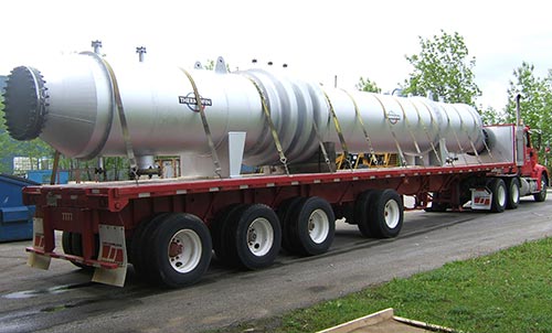 Shipment of a CALEOS Shell & tube heat exchanger