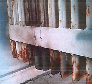 ONAN transformer cooler affected by corrosion